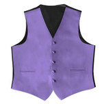Satin  Full Back Tuxedo Vest in Porto Lavender