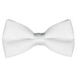 Satin White Bowtie