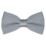 Satin Silver Bowtie