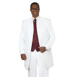 White 5 Button Mandarin Tuxedo