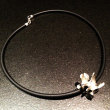 Large Pewter Lumbar Vertebra Necklace