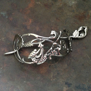 Passion Flower Vine Shawl Pin