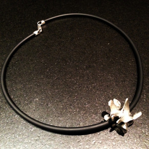 Large Pewter Lumbar Vertebra Necklace