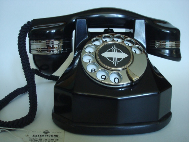 Automatic Electric AE34 Working Art Deco Telephone with Nickle Plated Trim