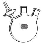 Reaction Storage Round Bottom 2-Neck Flask with Stopcock