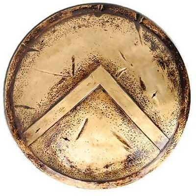 300 King Leonidas Battle Worn Spartan Shield Movie Prop in Los Angeles Store