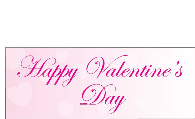 Happy Valentine's Day Banners Sign Vinyl Design ID #2000 ...