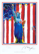 Classic Peter Max United We Stand L/e Hand Signed W/coa