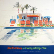 Rare Hockney Eight Sunchairs by a Pool