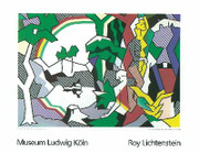 Rare Lichtenstein Landscape With Figures Lg