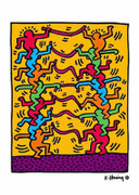Keith Haring People Stacked Art Print