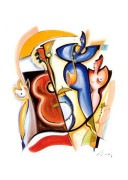 Alfred Gockel Lady Plays the Blues Art Print
