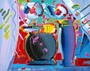 Stunning Flower Blossom II, Ltd Ed Silk-screen, Peter Max - Large!