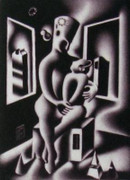 Rare Oedipus, Ltd Ed Mezzotint Etching, Mark Kostabi