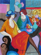Beautiful Chit Chat, Ltd Ed Silk-screen, Itzhak Tarkay