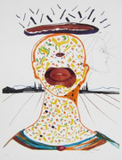 Fab! Cyclopean Make-Up, Ltd Ed Mixed Media (Lithograph & Collage), Salvador Dali 
