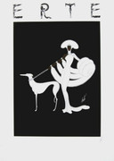 Great Ebony in White, 1982 Ltd Ed Silk-screen, Erte 