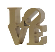 Beautiful Robert Indiana, Miniature Love Sculpture Gold, Circa 2000
