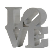 Stunning Robert Indiana, Miniature Love Sculpture Silver, Circa 2000