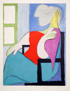 Pablo Picasso Estate Collection Femme Assise Pres D'une Fenetre Hand Signed with COA