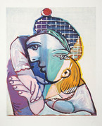 Fab! Pablo Picasso Estate Collection Portrait se Femme au Veret Escossais Hand Signed with COA