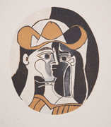 Pablo Picasso Estate Collection Femme au Chapeau Hand Signed with COA