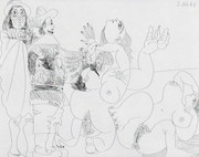 Pablo Picasso, 347 Series, Eau-forte 7 aout 1968 I, Etching - Signed with COA