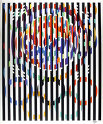 Fabulous Message of Peace Silk-Screen,Yaacov Agam - Signed