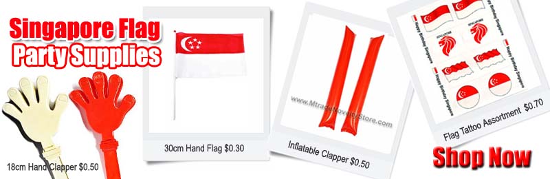Singapore Flag Party Supplies Singapore Flag Party Supplies