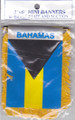 Black, Blue  & Gold : Bahamias Flag Mini Banner