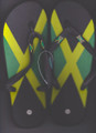 Black, Green & Gold : Jamaica Sandals/Flip Flops