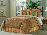 Elite Ambrose Falls 11 Piece Super Pack|Leggett & Platt Home Textiles, Elite, Queen, Comforter, Shams & Accent Pillows: 55% Polyester 45% Viscose Front, 100% Cotton Back; Bedskirt: 55% Polyester 45% Viscose Front, 100% Polyester Back; Euros:100% Cotton, 30 Day Warranty against Manufacturer Defects