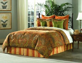 Elite Ambrose Falls 14 Piece Super Pack|Leggett & Platt Home Textiles, Elite, King, Comforter, Shams & Accent Pillows: 55% Polyester 45% Viscose Front, 100% Cotton Back; Bedskirt: 55% Polyester 45% Viscose Front, 100% Polyester Back; Euros:100% Cotton, 30 Day Warranty against Manufacturer Defects