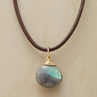 Labradorite and Leather Necklace designed for the Sundance Catalog