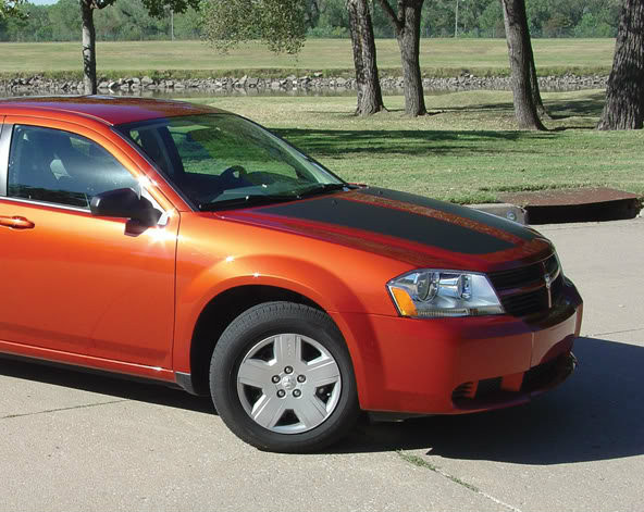 20082014 Dodge Avenger Avenged Hood Vinyl Racing Stripes Graphic Kit