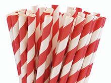 Paper Straws - Red Stripes
