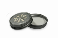 Daisy Mason Jar Lids - Antique Pewter 