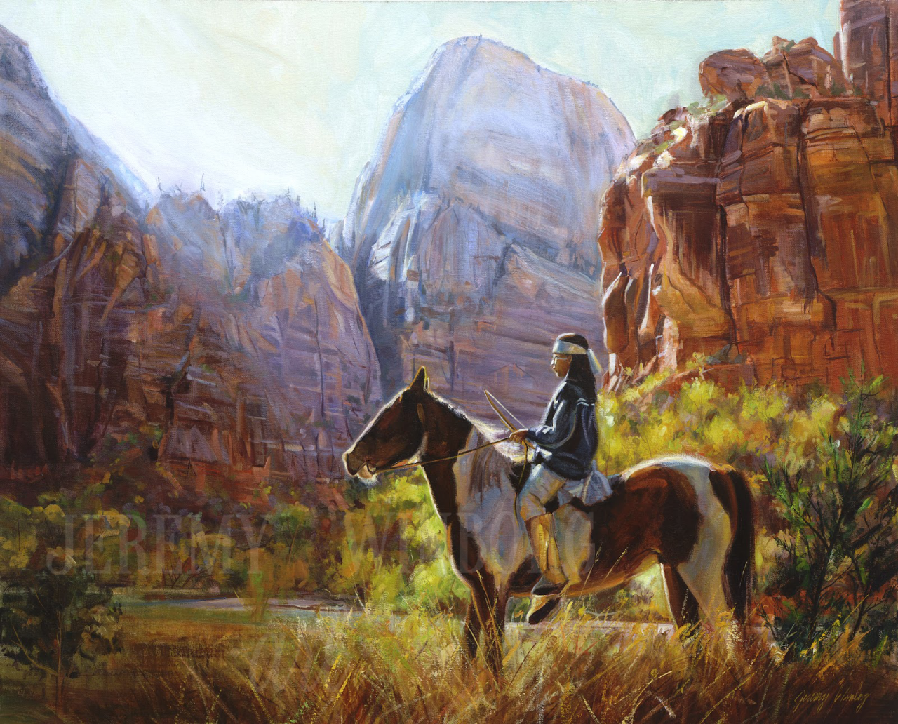 Oil+Paintings+of+Native+Americans Indian_Summer_oil_painting_giclee_print_southern_utah_native_american ...