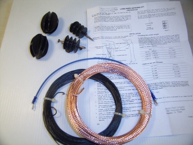 Outside Longwire Antenna Kit for Crystal & Shortwave Radio Main Trading Company