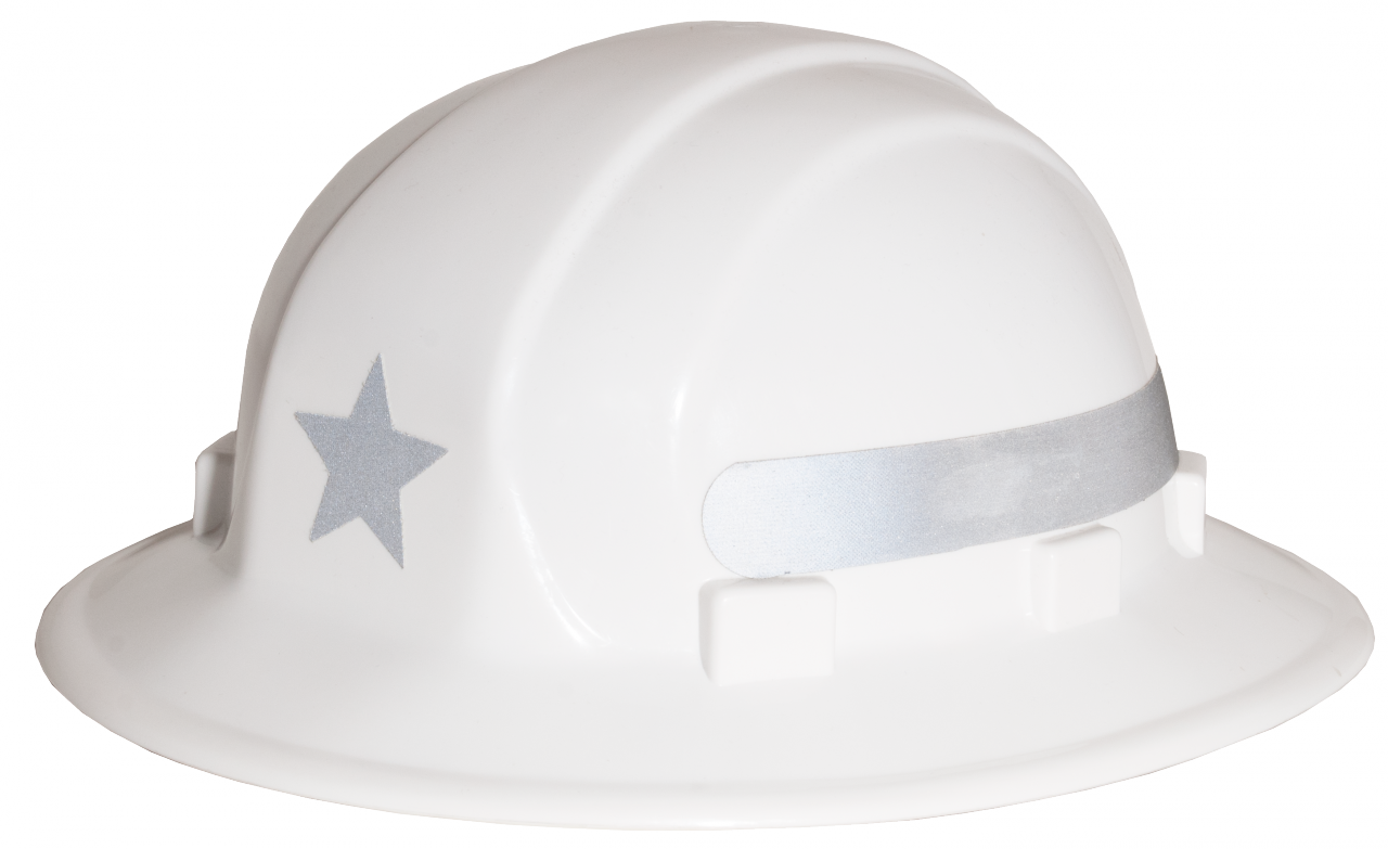 Omega II Full Brim Star Reflective Hard Hats