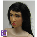 Custom made 1/6 Repaint Female/Girl Action Figure Head Sculpt-Black Hair