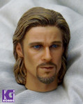 Goahead 1/6 Brad Pitt Action Figure Head Sculpt-Long Hair Version