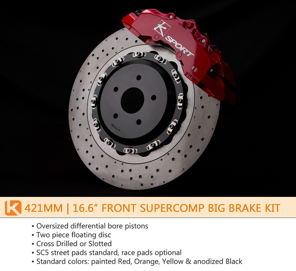 KSport 400mm 8 Piston Front Big Brake Kit Nissan 350z 20032008