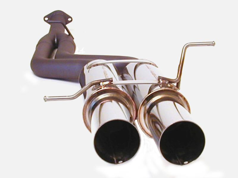 Megan racing type-2 black dual tip exhaust - nissan 240sx #2