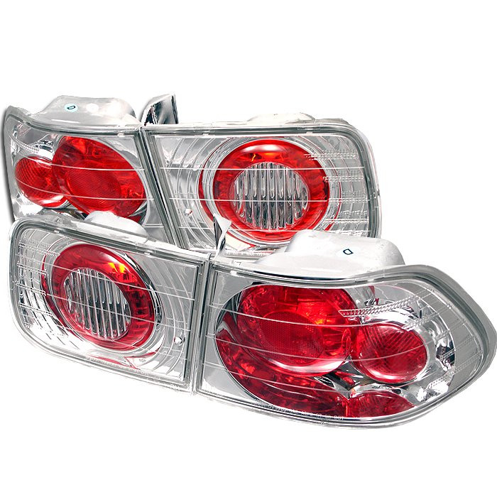 Honda Civic 9600 2Dr Euro Style Tail Lights Chrome