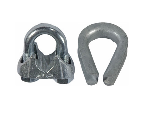 HarborWare Clamp & Thimble Set, Galvanized Steel 5/8-in