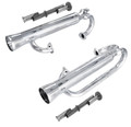 00-3709-0  DUAL RACING EXHAUST SYSTEM, (CHROME) ( SHIPS FREE TO THE LOWER 48 STATES)