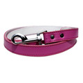 "Brando" Double Leather Dog Leash (Hot Pink)