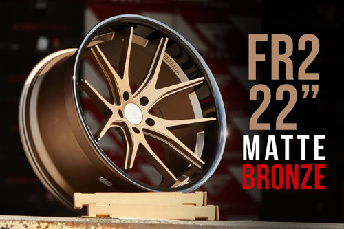 22" x 11J Alloy Wheels Ferrada FR2 Matt Bronze Gloss Lip