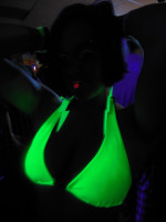 Neon Green Blacklight Bikini Top